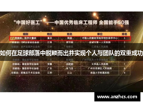 如何在足球部落中脱颖而出并实现个人与团队的双重成功